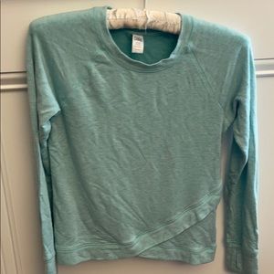 Athleta mint green sweatshirt material shirt